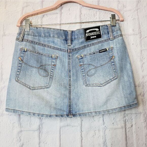 SQUEEZE JEANS Y2K Denim Jean Mini Skirt - Picture 5 of 6